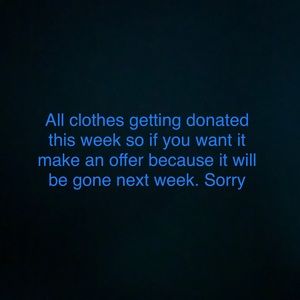 Various clothing for sale